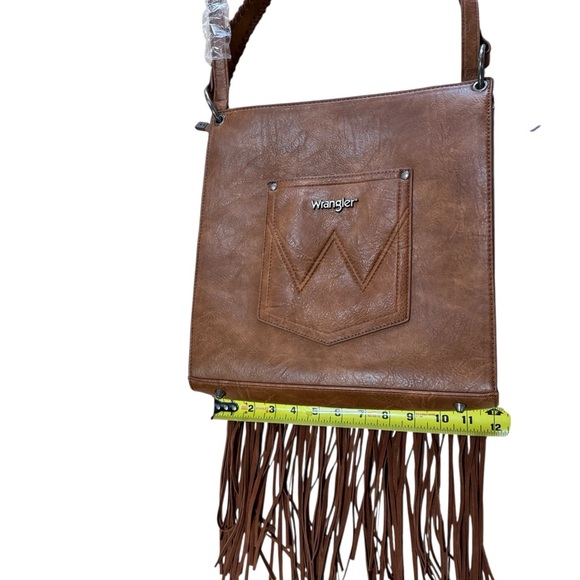 Wrangler Leather Brown Floral Crossbody Women Bag - Picture 4 of 7